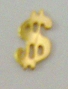  Nail Charm Gold Dollar Sign 