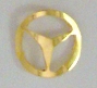  Nail Charm Gold Mercedes Sign 