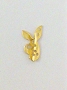  Nail Charm Gold Playboy Bunny 