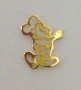  Nail Charm Gold Mickey Mouse 