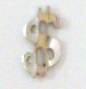  Nail Charm Silver Dollar Sign 