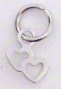 Nail Ring Silver Double Hearts 