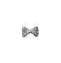  Nail Gem Bow AB 5 White Beads Medium 