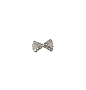  Nail Gem Bow Silver X 6 Beads Medium 