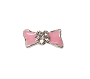  Nail Gem Bow Pink Flower Stones Large 