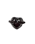  Nail Gem Heart w/ Wings Black Medium 