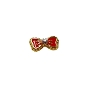  Nail Gem Bow Red Gold Bottom Medium 