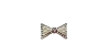  Nail Gem Bow Silver White Beads Medium 