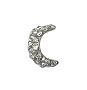  Nail Gem Crescent Silver Medium 