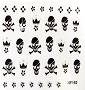  Nail Sticker Skulls and Crowns 1 Sheet 