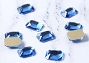  Gem Stone Rectangle Blue 10/Pack 