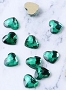  Gem Stone Heart Emerald 10/Pack 