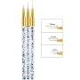  Nail Art Brushes Sparkle Gold 3/Set 