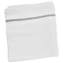  Deluxe White Towels Grey Stripe 12/Bag 