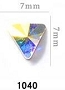  Rhinestone Triangle Crystal AB 10/Pack 