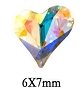  Rhinestone Irregular Heart AB S 20/Pack 