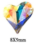  Rhinestone Irregular Heart AB L 20/Pack 