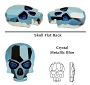  Swarovski Skull Metallic Blue 3pcs/Bag 
