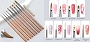  BP Nail Art Brushes Brown 9/Set 