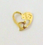  Nail Charm Gold Big Heart 