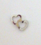  Nail Charm Silver 2 Hearts Top 