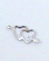  Nail Charm Silver 2 Heart Arrow 