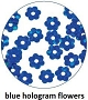  Art Club Hologram Flowers Blue 