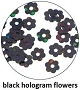  Art Club Hologram Flowers Black 