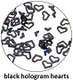  Art Club Hologram Hearts Black 