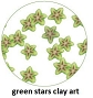  Art Club Clay Green Stars 