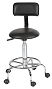  Stool with Back Support Black 