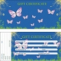  Gift Certificate Blue Butterfly 