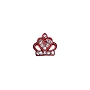  Nail Gem Crown Red w/ Stones Large 