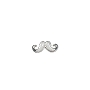  Nail Gem Mustache White Medium 