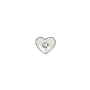  Nail Gem Heart White 1 Stone Medium 