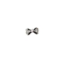  Nail Gem Bow Silver Black Lines Small 