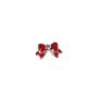  Nail Gem Bow Red w/ Black Dots Large 