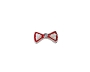  Nail Gem Bow Silver Red White Medium 