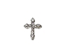  Nail Gem Cross Silver w/ Stones Medium 