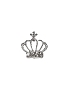  Nail Gem Crown Silver w/ Stones Large 