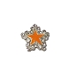  Nail Gem Star Orange Large 