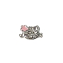  Nail Gem Kitty Silver Face Pink Medium 