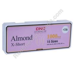  DND Gel Tips Almond XShort 16 1000pcs/Box 