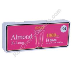  DND Gel Tips Almond XLong 20 1000pcs/Box 