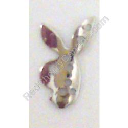  Nail Charm Silver Playboy Bunny 