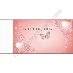  Gift Certificate Pink Butterfly 